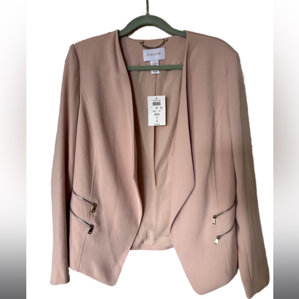 NWT Cache pale pink blazer
